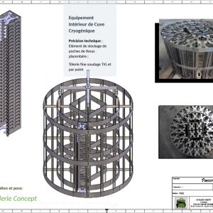Équipement à cassettes de stockage tissus placentaire pour cuve cryogénique - ESF région PACCA -